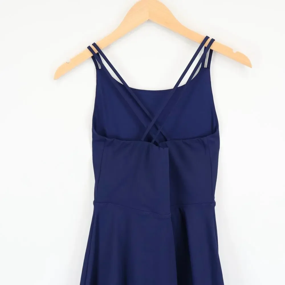 NWT J.Crew Crewcuts Girls' Cross-Back Active Dress Antique Navy Blue Size 16